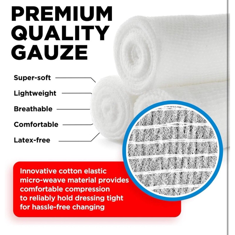 Gauze Rolls - 24 Pack - 4" X 4.1Yd Breathable