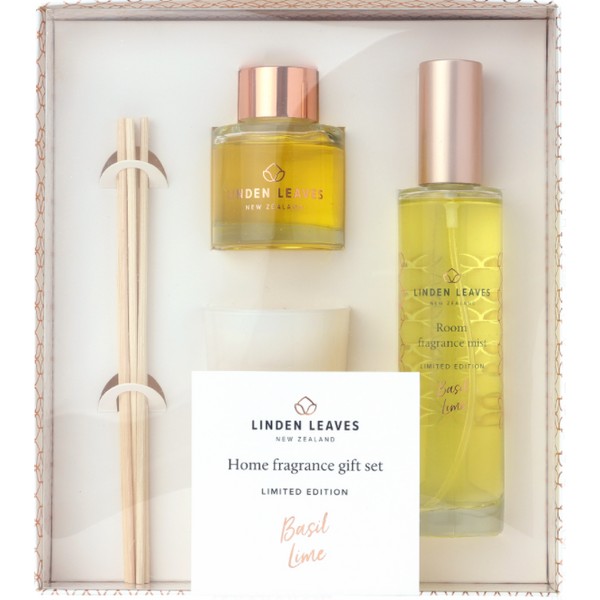 Linden Leaves Home Fragrance Gift Set - Basil & Lime