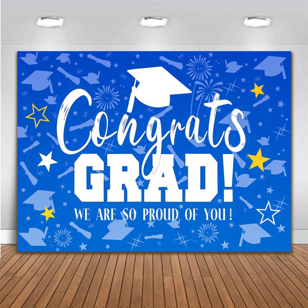 2025 Congrats Grade Photo Backdrop 7 x 5 ft Blue