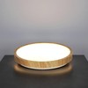 EDO, Pereti LED Ceiling Light Flat 18 W Wooden Ring