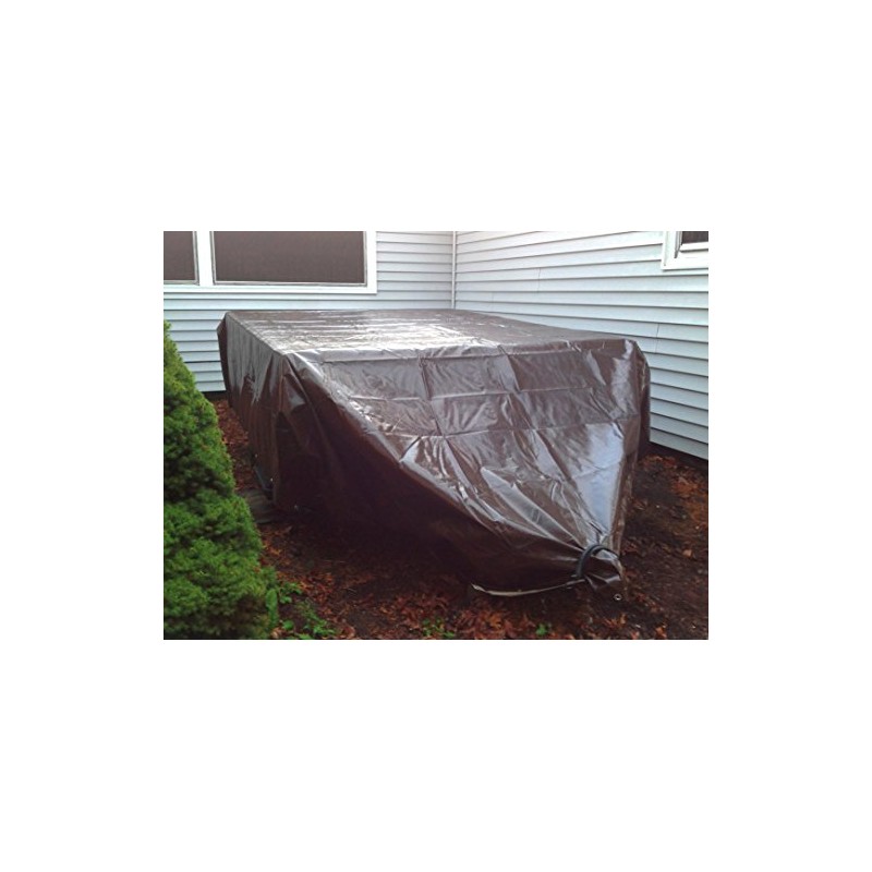 10' x 14' Brown & White Reversible Heavy Duty Tarp