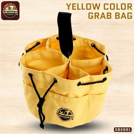 Graintex GB2891 Grab Bag Yellow Color Rip-Stop Canvas 18 Pockets Drawstring Closure