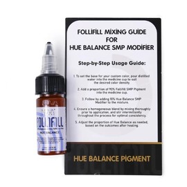 Nuva Follifill SMP Pigment Kit – Deepest Scalp Micropigmentation Ink with Superior Retention, 15ml Bottle for 50+ Treatments, Includes Mixer, Syringes, Cups & Diluting Chart, Hue Balance