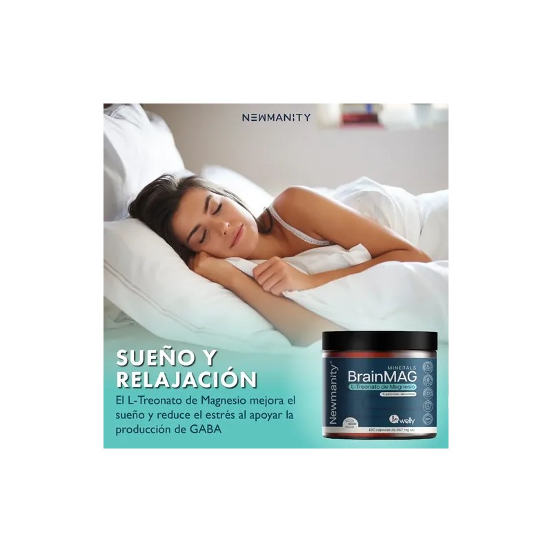 Suplemento en cápsula Newmanity Magnesio de BrainMAG x 667mg