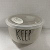 Rae Dunn KEEP Food Storage Container - Ceramic Bowl with