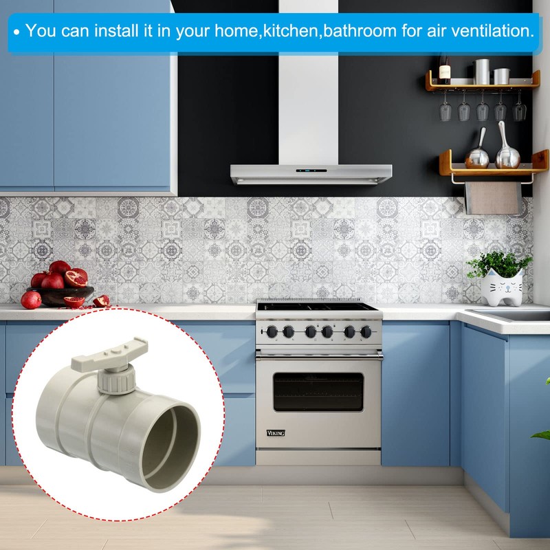 PATIKIL 3" HVAC Duct Manual Volume Damper, PP Adjustment Flame