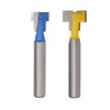 Bestgle 2pcs 1/4 Inch T-Slot Router Bits, 3/8" & 1/2"