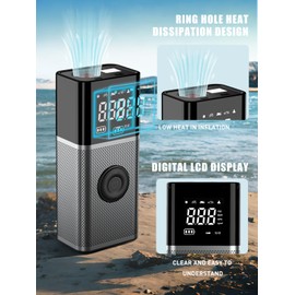 OneAmg Elektrische Luftpumpe 6000mAh Akku Kompressor USB 150PSI/10,3Bar/12V/120W Portable Fahrradpumpe Elektrische mit LED-Notbeleuchtung und 5 Aufblasbare Szenenmodi für Fahrrad Auto Motorräder Ball