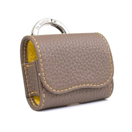 HanaRo AirPodsPro (2nd Generation/USB-C)/ AirPodsPro / Airpods 3 Airpods Case, Brown x Yellow, Genuine Leather, Shrink Leather, Brown x Yellow