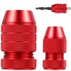 2 Pcs Adjustable Drill Bit Stop Collar Set, Aluminum Drill