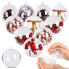 AGM 20pcs Fulfillable Chrismtams Baubles 8cm, Make Your Own Clear