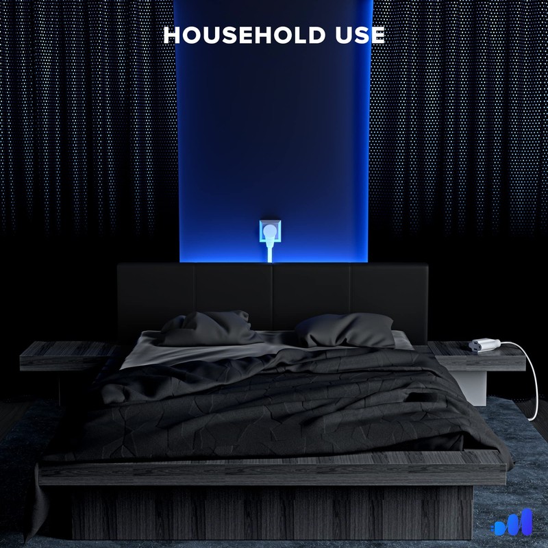 Maximm 360° Rotating Flat Plug Extension Cord 10 feet Flat