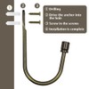 4 Pieces Metal Curtain Tiebacks, U Shaped Drapery Holdbacks, Decorative
