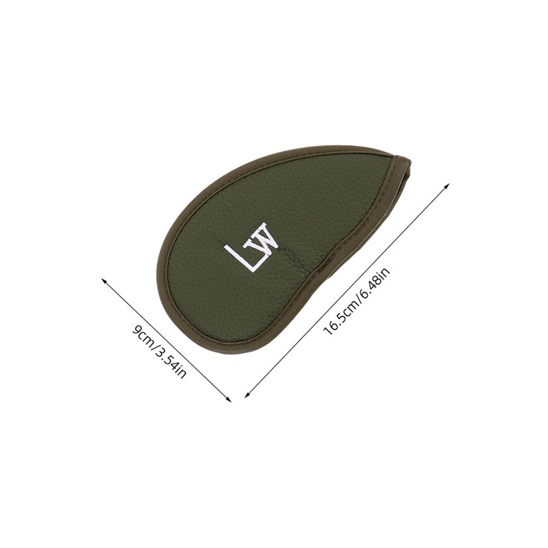 WOONEKY 12pcs Golf Iron Covers Thickened PU Leather Club Head