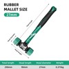 BUSKPOK Rubber Mallet Double Faced Flooring Hammer for Camping Woodworking