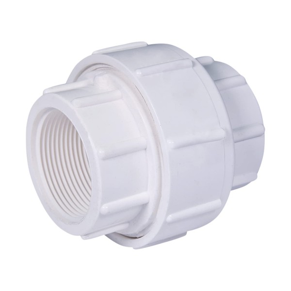 Midline Valve PVC Union Coupling Pipe Fitting 1-1/4'' FIP White