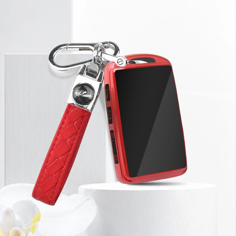 QBUC for Mazda Key Fob Cover Case with Keychain,Compatible with