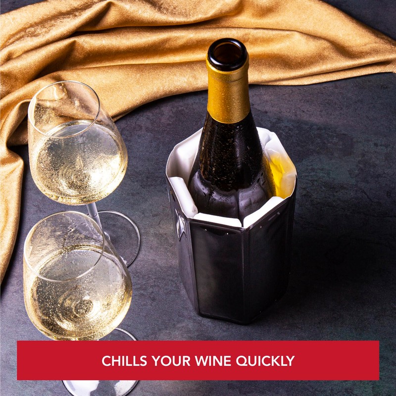 Vacu Vin Rapid Ice Wine Cooler - Black