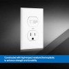 BESTTEN White Switch Outlet Combo Wall Plate 15A 120V Single