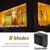Solhice LED Curtain Lights Outside 40ft x 3ft for Backyard,