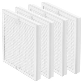 Elnuliros E-300L Replacement Filter Compatible with MOOKA and MOOKA Family E-300L Air Puri-fier, H13 True HEPA Filter and Activated Carbon Filter for Bedroom Office and Kitchen, 4 Pack