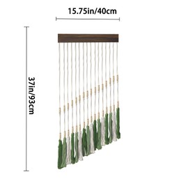 Wall Decor - Macrame Wall Hanging, Home Decor - Unique Boho Wall Decor, Bedroom Living Room Gallery Bedroom Corridor Background Wall Art Decoration (15.75"W x 37"L)