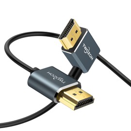 Twozoh HDMI Cable, Right Angle 90° 7.5M, Ultra Slim HDMI Male to Male Cord, Supports 3D/4K@60Hz, Eligible Invoice
