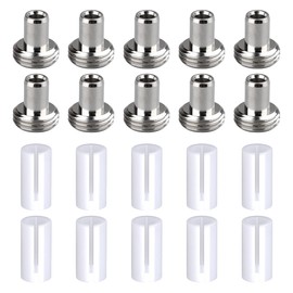VOANZO 20 PCS Optic Ceramic Sleeve Adapter Fiber Optical Tools for Visual Fault Locator Fiber Tester 10 Ceramic Tube Sleeves and 10 Fitting Connectors