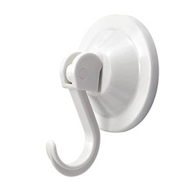 NL HOME Wreath Hangers for Glass Door or Window, 2-Pack Strong Suction Cup Utility Hooks, White
