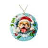 JPKDesigns 3D Effect Bulldog Ornament - Bulldog Dog Breakthrough Ornament