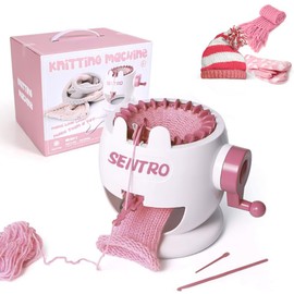 Knitting Machine 22 Needles DIY Hand Knitting Board Rotating Double Knit Knitting Machines Weaving Loom Board Rotating Needle Machine for Adults and Kids