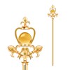 HAIQILIN Gold Queen Scepter Princess Wand Pageant Costume Props