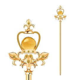 HAIQILIN Gold Queen Scepter Princess Wand Pageant Costume Props