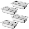West Bay 4 Pack 1/3 Hotel Pan with Lids, 4''