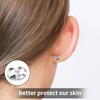Grevosea 16 PCS/8 Pairs Sterling Silver Earring Backs, Earring Backs