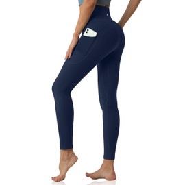 Leggings de Cintura Alta Entrepierna Pantalones de Yoga para Mujer con Bolsillos, Control de Abdomen, Levantamiento de Glúteos Leggings de Entrenamiento