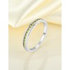 YL Created Peridot Stackable Engagement Promise Ring for Women, Solid