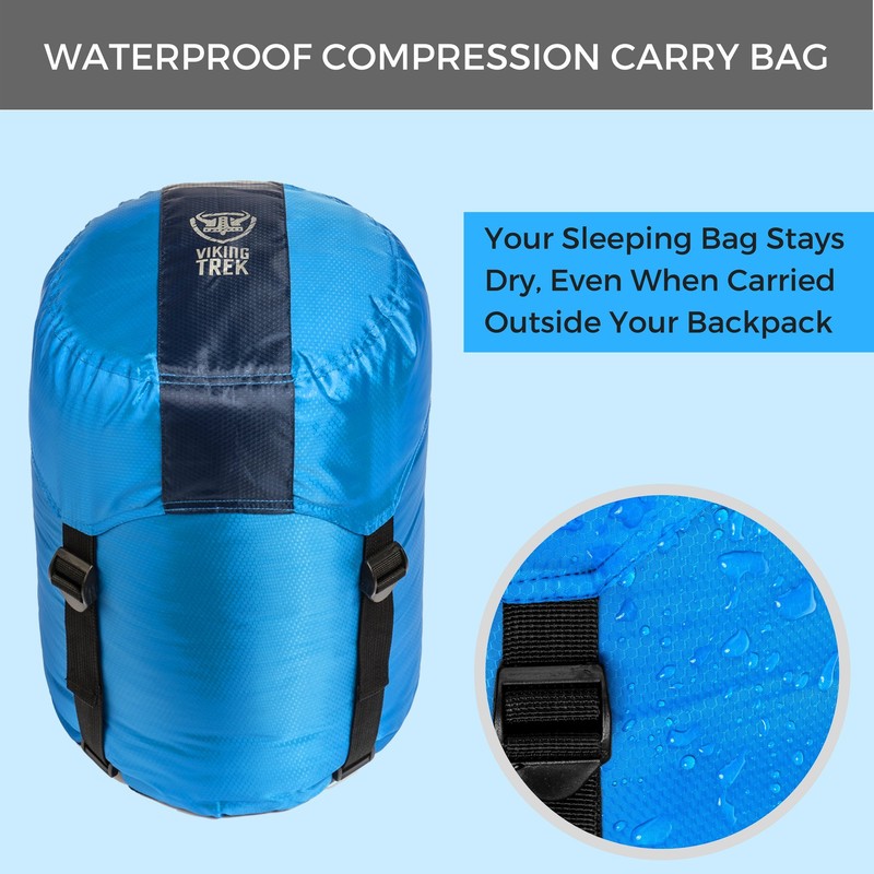 Viking Trek 350x Lightweight Adult Sleeping Bag – Warm &