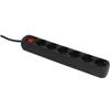 UNITEC Table Socket 6-Way with Switch, Power Strip, 1.4 m