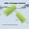 Jeymei 4-Pack Damp Clean Duster Sponge, Sponge Cleaning Brush, Duster