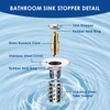 Bathroom Sink Stopper with Hair Catcher, Universal Pop-Up Drain Strainer