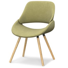 SIMPLIHOME Malden Dining Chair in Acid Green Woven Fabric, 22.8 x 20.9 x 30.9 inches, Bentwood Design with Light Wood Legs, Modern Seating for Dining Room