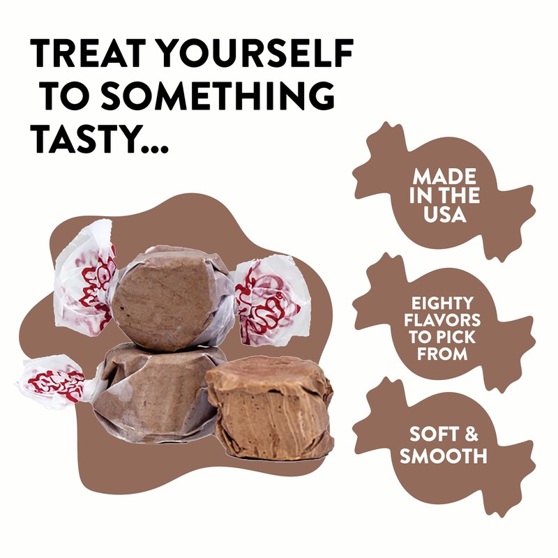 Taffy Town Saltwater Taffy- Chocolate | Gourmet Taffy| Nougat-Style Candy|