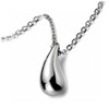 COOLSTEELANDBEYOND Unique teardrop pendant stainless steel necklace for women, Stainless