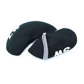 Golf Club Covers Set for Irons Neoprene Iron Head Cover Club Protector 11Pcs with/Without Top Window for Men Women (Black(Without Top Window))