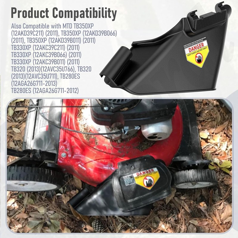 Fennoral 731-07131 987-02516A Side Discharge Chute and Hinged Mulching Plug