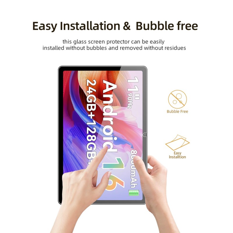 WUNIAK Screen Protector for KINGRID T90 11 inch Android 16