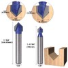 Eyech 4pcs V Groove Router Bit 1/4 Inch Shank Carbide