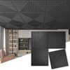Art3d 12-Pack Drop Ceiling Tiles 2x2 FT, PVC 3D Textured
