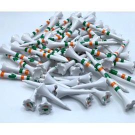 TRUESTRIKE Premium Golf Tees Plastic Combo Length Pack of 50 includes (40 Count) 3 ¼” Plastic Golf Tees + (10 Count) 1½ Plastic Short Tees for Irons, Hybrids, Par Threes